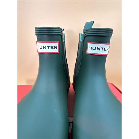 Hunter Original Chelsea Women's Waterproof Ankle Rain Boots, Green Size 7 NEW - Picture 4 of 16